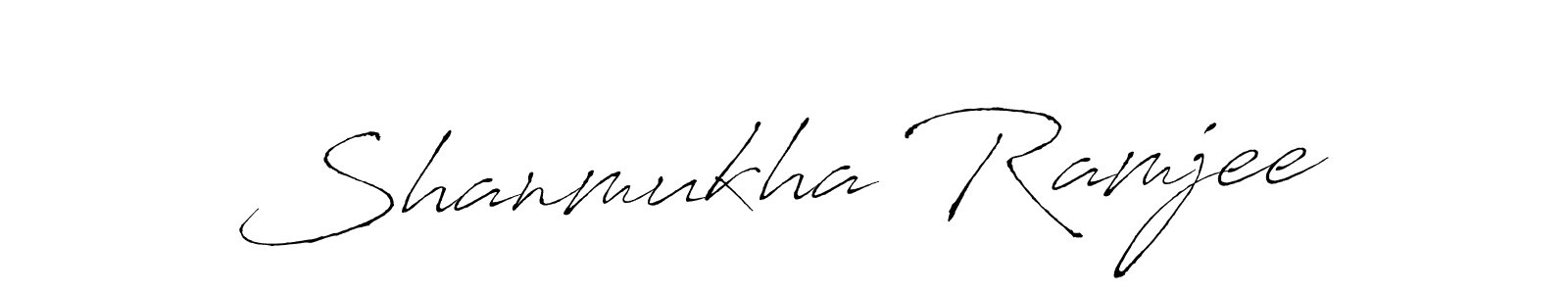 You should practise on your own different ways (Antro_Vectra) to write your name (Shanmukha Ramjee) in signature. don't let someone else do it for you. Shanmukha Ramjee signature style 6 images and pictures png