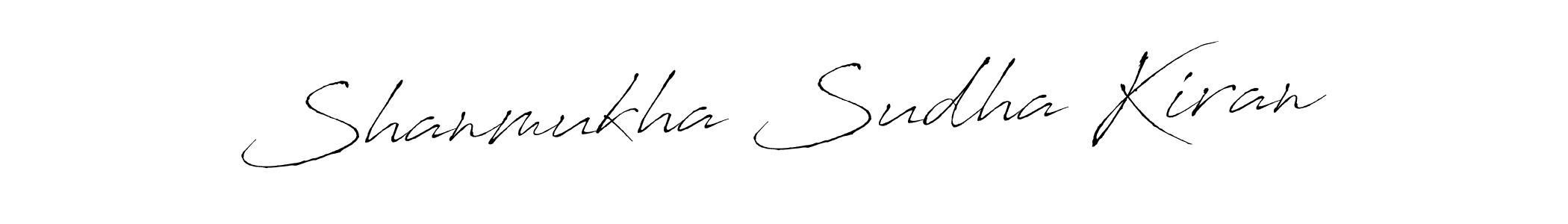 The best way (Antro_Vectra) to make a short signature is to pick only two or three words in your name. The name Shanmukha Sudha Kiran include a total of six letters. For converting this name. Shanmukha Sudha Kiran signature style 6 images and pictures png