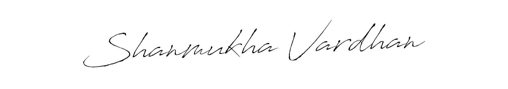 Create a beautiful signature design for name Shanmukha Vardhan. With this signature (Antro_Vectra) fonts, you can make a handwritten signature for free. Shanmukha Vardhan signature style 6 images and pictures png