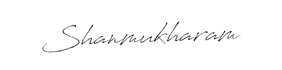 The best way (Antro_Vectra) to make a short signature is to pick only two or three words in your name. The name Shanmukharam include a total of six letters. For converting this name. Shanmukharam signature style 6 images and pictures png