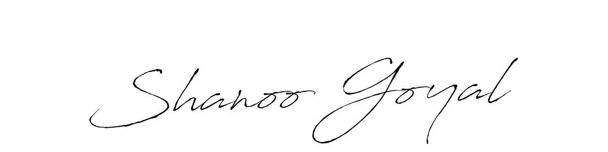 Design your own signature with our free online signature maker. With this signature software, you can create a handwritten (Antro_Vectra) signature for name Shanoo Goyal. Shanoo Goyal signature style 6 images and pictures png