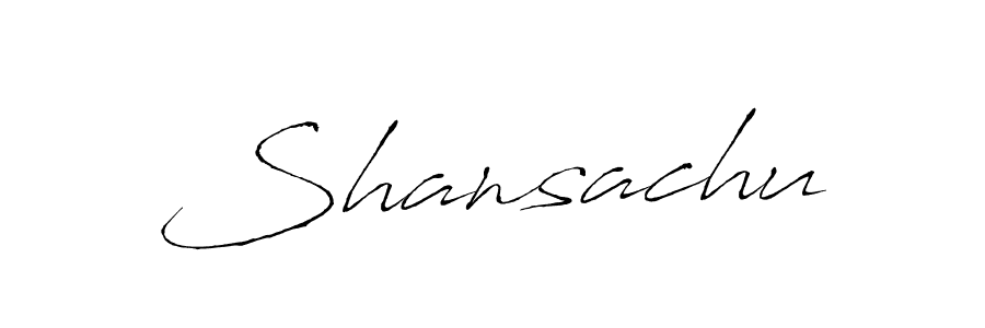 The best way (Antro_Vectra) to make a short signature is to pick only two or three words in your name. The name Shansachu include a total of six letters. For converting this name. Shansachu signature style 6 images and pictures png