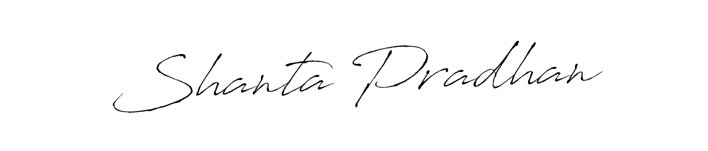 How to make Shanta Pradhan name signature. Use Antro_Vectra style for creating short signs online. This is the latest handwritten sign. Shanta Pradhan signature style 6 images and pictures png