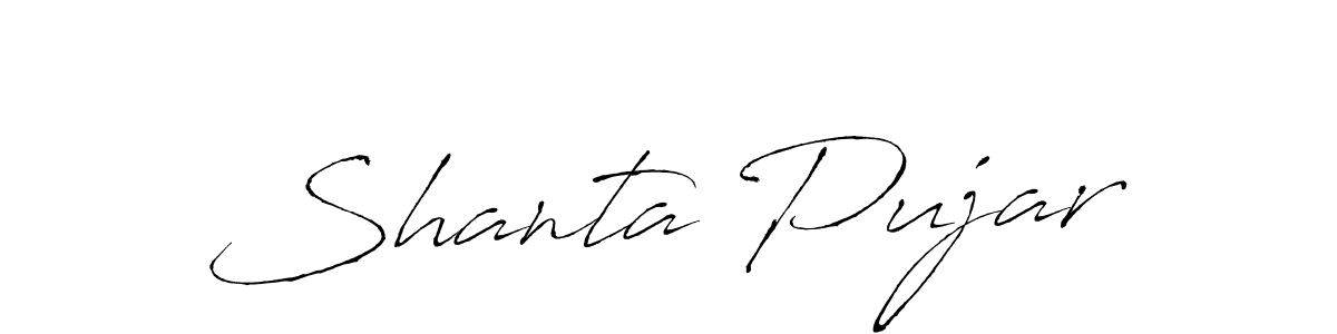 Shanta Pujar stylish signature style. Best Handwritten Sign (Antro_Vectra) for my name. Handwritten Signature Collection Ideas for my name Shanta Pujar. Shanta Pujar signature style 6 images and pictures png