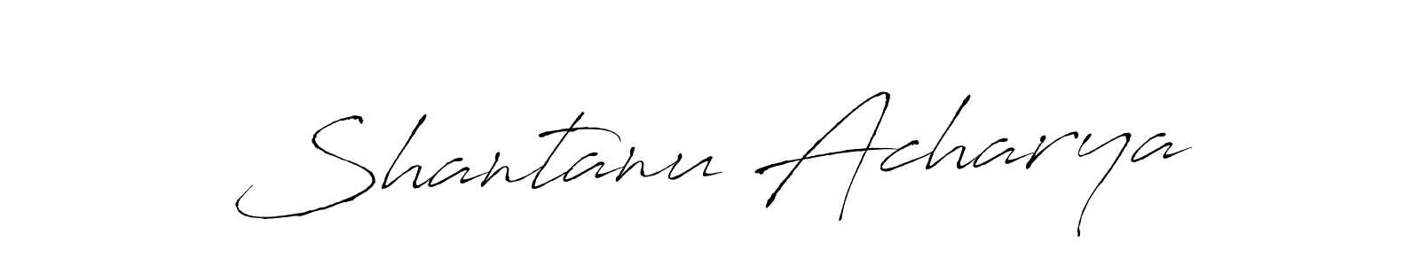 How to make Shantanu Acharya name signature. Use Antro_Vectra style for creating short signs online. This is the latest handwritten sign. Shantanu Acharya signature style 6 images and pictures png