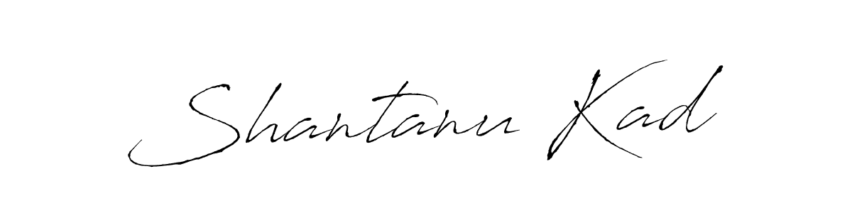 Antro_Vectra is a professional signature style that is perfect for those who want to add a touch of class to their signature. It is also a great choice for those who want to make their signature more unique. Get Shantanu Kad name to fancy signature for free. Shantanu Kad signature style 6 images and pictures png