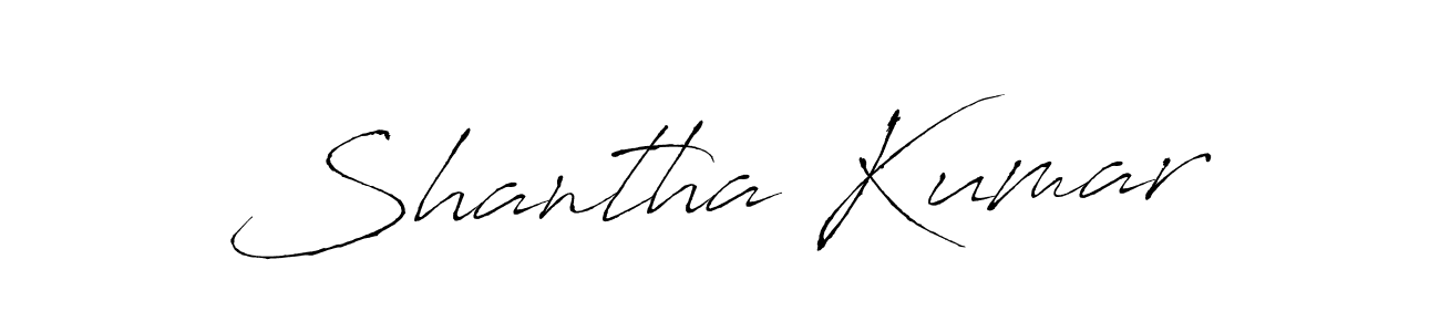 Antro_Vectra is a professional signature style that is perfect for those who want to add a touch of class to their signature. It is also a great choice for those who want to make their signature more unique. Get Shantha Kumar name to fancy signature for free. Shantha Kumar signature style 6 images and pictures png