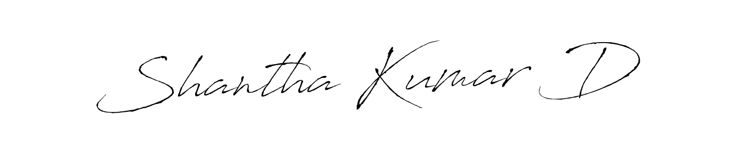 Create a beautiful signature design for name Shantha Kumar D. With this signature (Antro_Vectra) fonts, you can make a handwritten signature for free. Shantha Kumar D signature style 6 images and pictures png