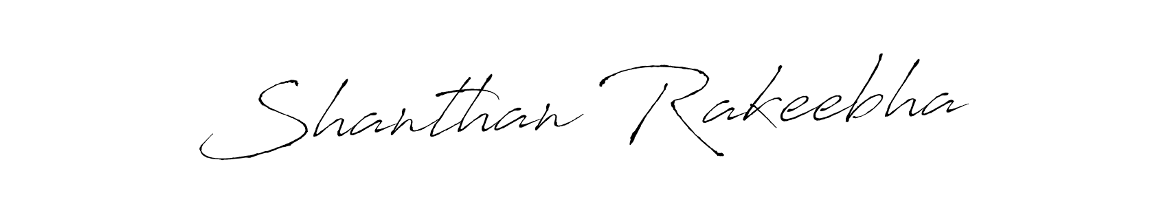 Make a beautiful signature design for name Shanthan Rakeebha. With this signature (Antro_Vectra) style, you can create a handwritten signature for free. Shanthan Rakeebha signature style 6 images and pictures png