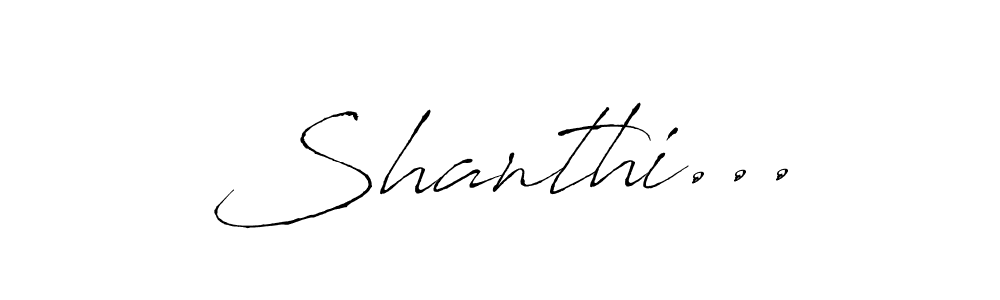 How to make Shanthi... name signature. Use Antro_Vectra style for creating short signs online. This is the latest handwritten sign. Shanthi... signature style 6 images and pictures png