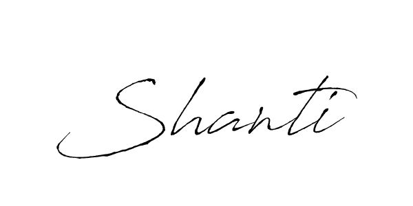 if you are searching for the best signature style for your name Shanti. so please give up your signature search. here we have designed multiple signature styles  using Antro_Vectra. Shanti signature style 6 images and pictures png