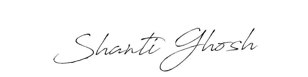 Make a beautiful signature design for name Shanti Ghosh. Use this online signature maker to create a handwritten signature for free. Shanti Ghosh signature style 6 images and pictures png