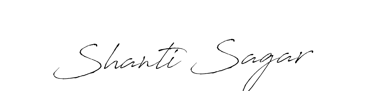 Make a beautiful signature design for name Shanti Sagar. Use this online signature maker to create a handwritten signature for free. Shanti Sagar signature style 6 images and pictures png