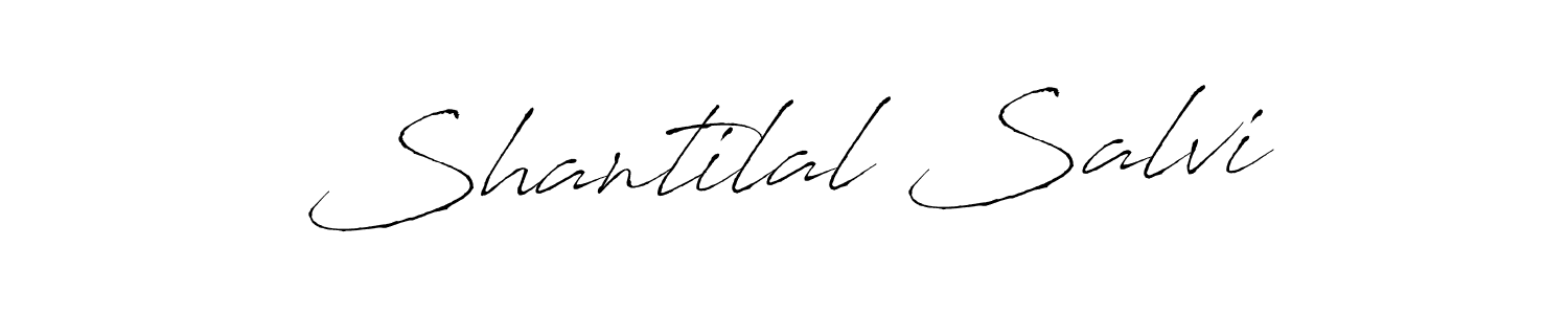 How to make Shantilal Salvi name signature. Use Antro_Vectra style for creating short signs online. This is the latest handwritten sign. Shantilal Salvi signature style 6 images and pictures png