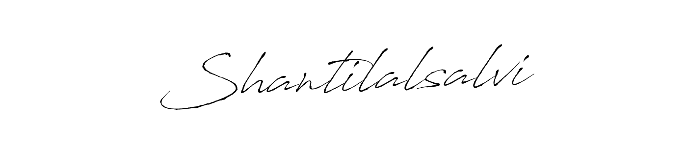 How to make Shantilalsalvi name signature. Use Antro_Vectra style for creating short signs online. This is the latest handwritten sign. Shantilalsalvi signature style 6 images and pictures png