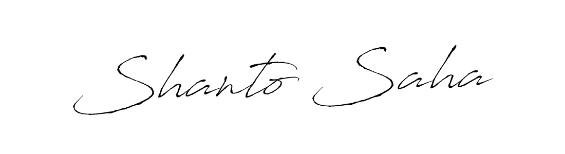 Create a beautiful signature design for name Shanto Saha. With this signature (Antro_Vectra) fonts, you can make a handwritten signature for free. Shanto Saha signature style 6 images and pictures png