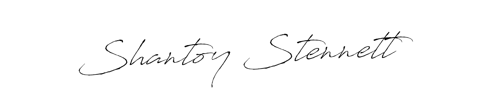 if you are searching for the best signature style for your name Shantoy Stennett. so please give up your signature search. here we have designed multiple signature styles  using Antro_Vectra. Shantoy Stennett signature style 6 images and pictures png