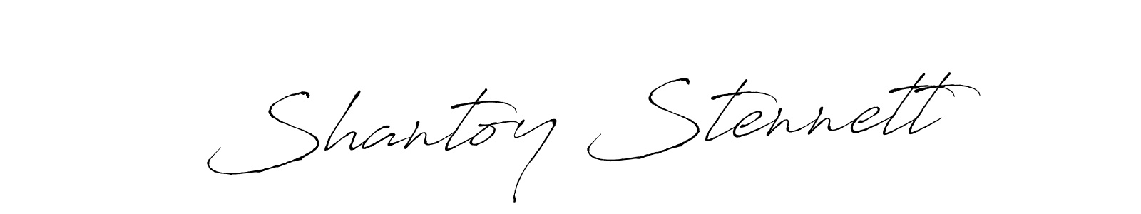 if you are searching for the best signature style for your name Shantoy Stennett. so please give up your signature search. here we have designed multiple signature styles  using Antro_Vectra. Shantoy Stennett signature style 6 images and pictures png