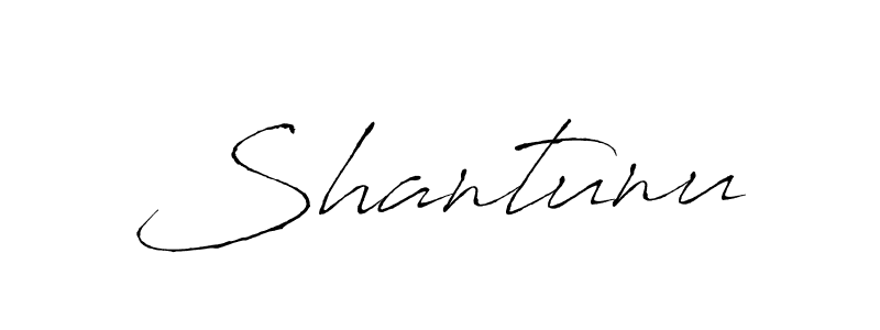 Make a beautiful signature design for name Shantunu. With this signature (Antro_Vectra) style, you can create a handwritten signature for free. Shantunu signature style 6 images and pictures png