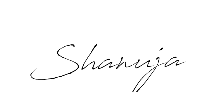 Design your own signature with our free online signature maker. With this signature software, you can create a handwritten (Antro_Vectra) signature for name Shanuja. Shanuja signature style 6 images and pictures png