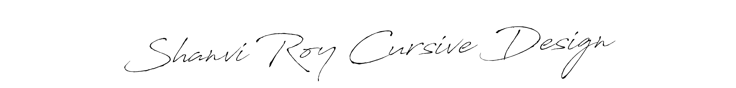 You should practise on your own different ways (Antro_Vectra) to write your name (Shanvi Roy Cursive Design) in signature. don't let someone else do it for you. Shanvi Roy Cursive Design signature style 6 images and pictures png