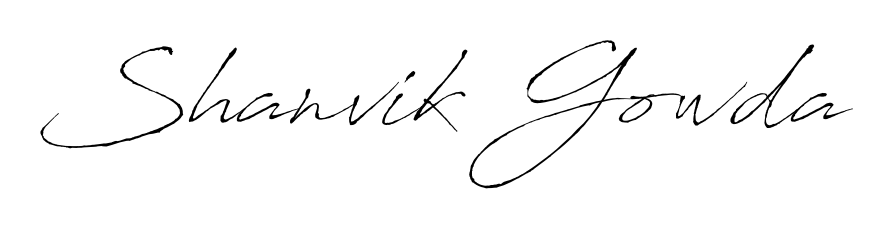 Make a beautiful signature design for name Shanvik Gowda. With this signature (Antro_Vectra) style, you can create a handwritten signature for free. Shanvik Gowda signature style 6 images and pictures png