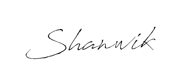 How to make Shanwik name signature. Use Antro_Vectra style for creating short signs online. This is the latest handwritten sign. Shanwik signature style 6 images and pictures png