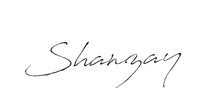 How to make Shanzay name signature. Use Antro_Vectra style for creating short signs online. This is the latest handwritten sign. Shanzay signature style 6 images and pictures png