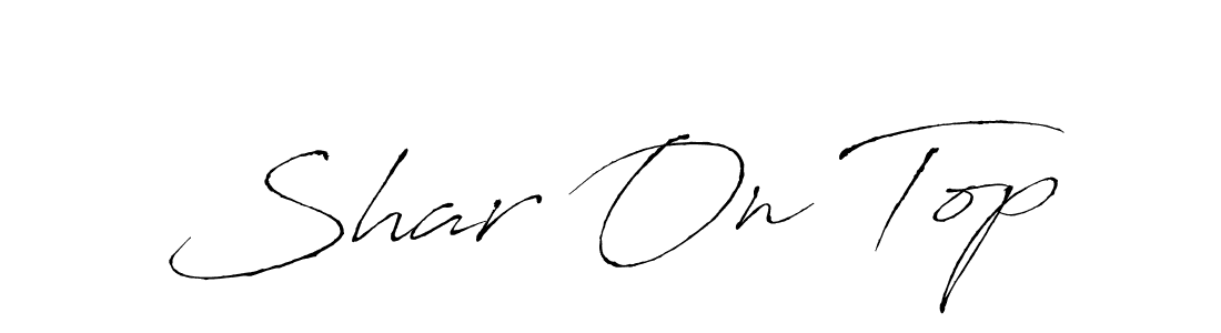 How to make Shar On Top name signature. Use Antro_Vectra style for creating short signs online. This is the latest handwritten sign. Shar On Top signature style 6 images and pictures png
