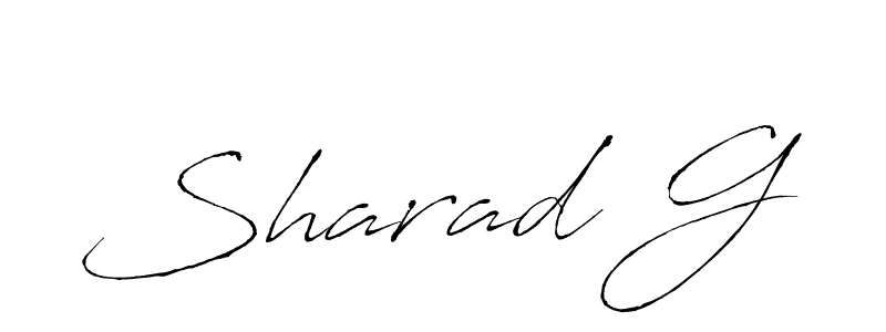 Make a beautiful signature design for name Sharad G. With this signature (Antro_Vectra) style, you can create a handwritten signature for free. Sharad G signature style 6 images and pictures png