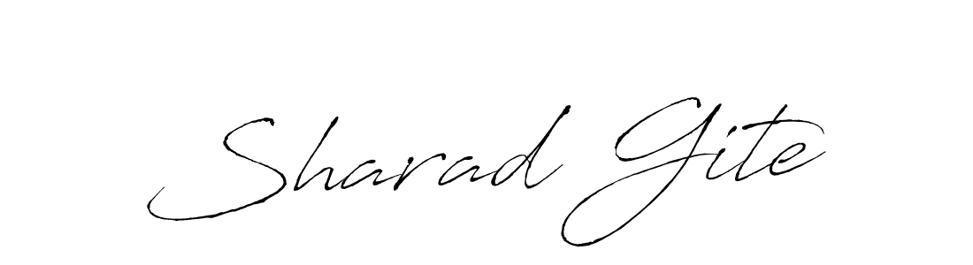 Design your own signature with our free online signature maker. With this signature software, you can create a handwritten (Antro_Vectra) signature for name Sharad Gite. Sharad Gite signature style 6 images and pictures png