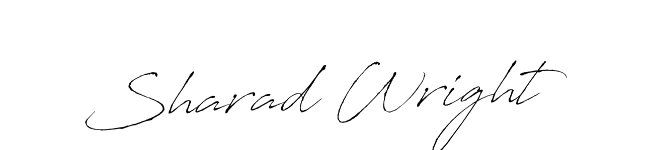 How to make Sharad Wright name signature. Use Antro_Vectra style for creating short signs online. This is the latest handwritten sign. Sharad Wright signature style 6 images and pictures png