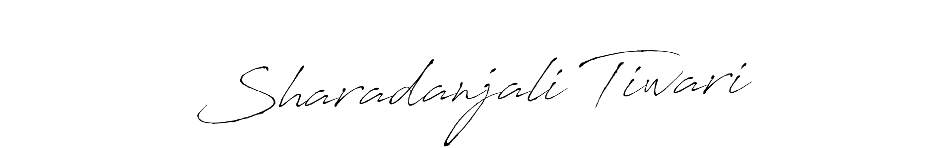 The best way (Antro_Vectra) to make a short signature is to pick only two or three words in your name. The name Sharadanjali Tiwari include a total of six letters. For converting this name. Sharadanjali Tiwari signature style 6 images and pictures png