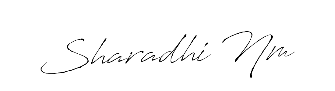 Use a signature maker to create a handwritten signature online. With this signature software, you can design (Antro_Vectra) your own signature for name Sharadhi Nm. Sharadhi Nm signature style 6 images and pictures png