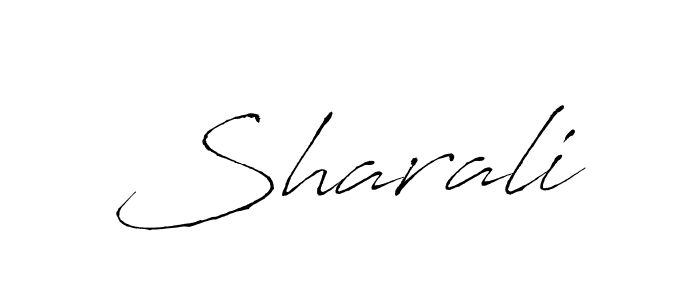 Make a beautiful signature design for name Sharali. With this signature (Antro_Vectra) style, you can create a handwritten signature for free. Sharali signature style 6 images and pictures png