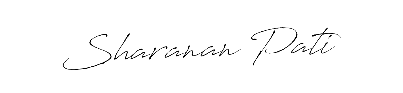 Create a beautiful signature design for name Sharanan Pati. With this signature (Antro_Vectra) fonts, you can make a handwritten signature for free. Sharanan Pati signature style 6 images and pictures png