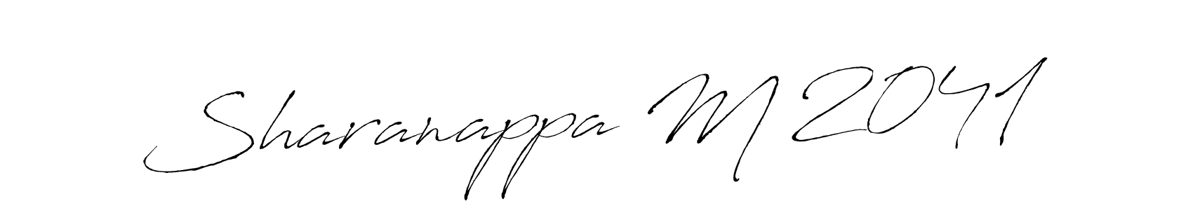 Design your own signature with our free online signature maker. With this signature software, you can create a handwritten (Antro_Vectra) signature for name Sharanappa M 2041. Sharanappa M 2041 signature style 6 images and pictures png