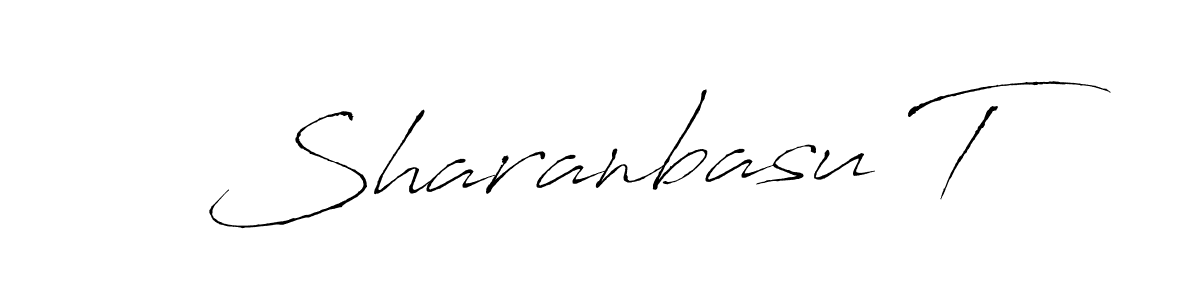 The best way (Antro_Vectra) to make a short signature is to pick only two or three words in your name. The name Sharanbasu T include a total of six letters. For converting this name. Sharanbasu T signature style 6 images and pictures png