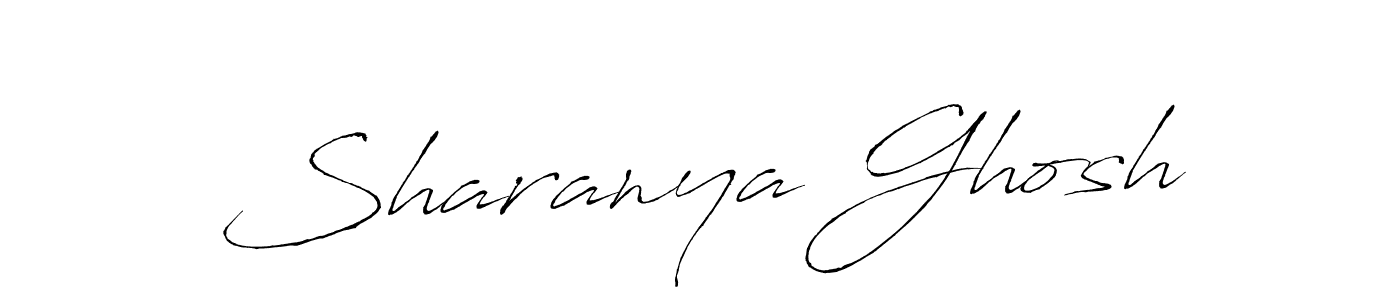 Make a beautiful signature design for name Sharanya Ghosh. With this signature (Antro_Vectra) style, you can create a handwritten signature for free. Sharanya Ghosh signature style 6 images and pictures png