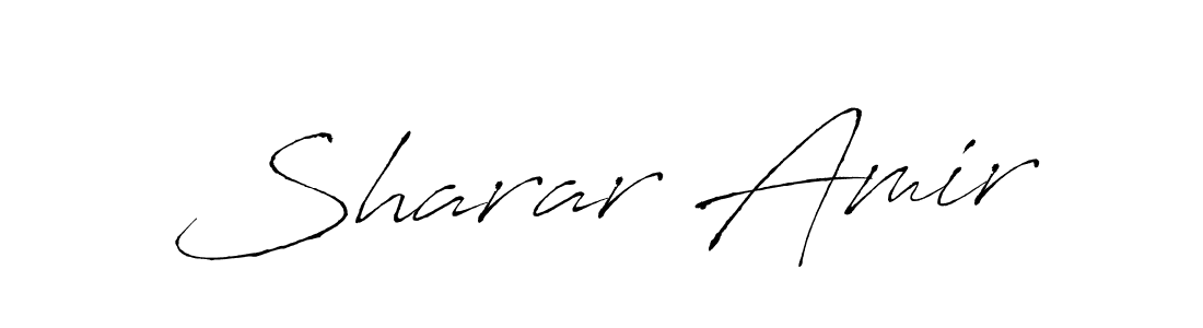 How to make Sharar Amir name signature. Use Antro_Vectra style for creating short signs online. This is the latest handwritten sign. Sharar Amir signature style 6 images and pictures png