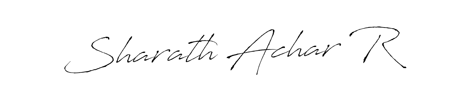 How to make Sharath Achar R name signature. Use Antro_Vectra style for creating short signs online. This is the latest handwritten sign. Sharath Achar R signature style 6 images and pictures png