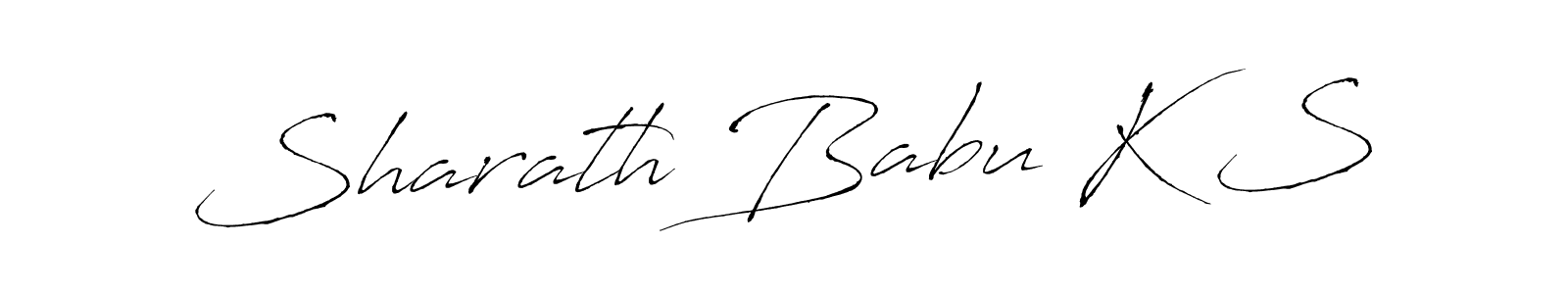 Make a beautiful signature design for name Sharath Babu K S. With this signature (Antro_Vectra) style, you can create a handwritten signature for free. Sharath Babu K S signature style 6 images and pictures png