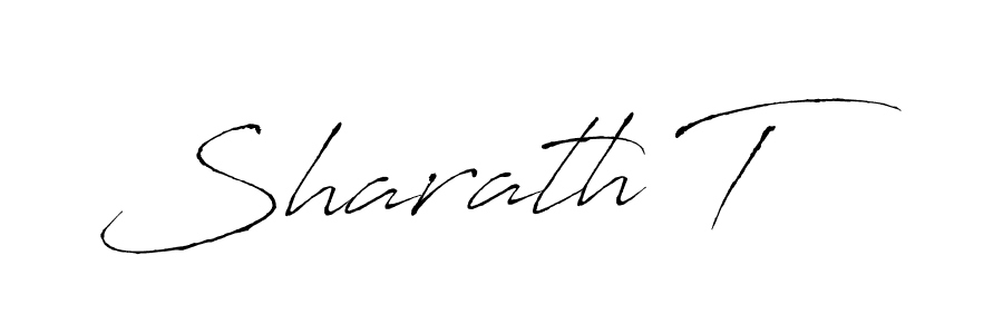 How to make Sharath T signature? Antro_Vectra is a professional autograph style. Create handwritten signature for Sharath T name. Sharath T signature style 6 images and pictures png