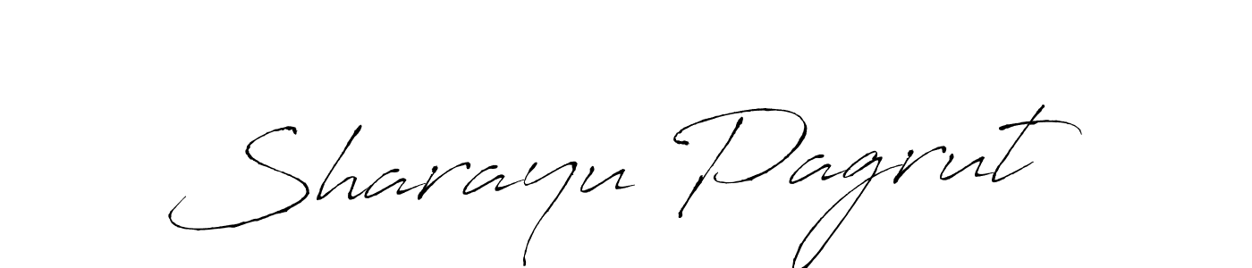 Sharayu Pagrut stylish signature style. Best Handwritten Sign (Antro_Vectra) for my name. Handwritten Signature Collection Ideas for my name Sharayu Pagrut. Sharayu Pagrut signature style 6 images and pictures png