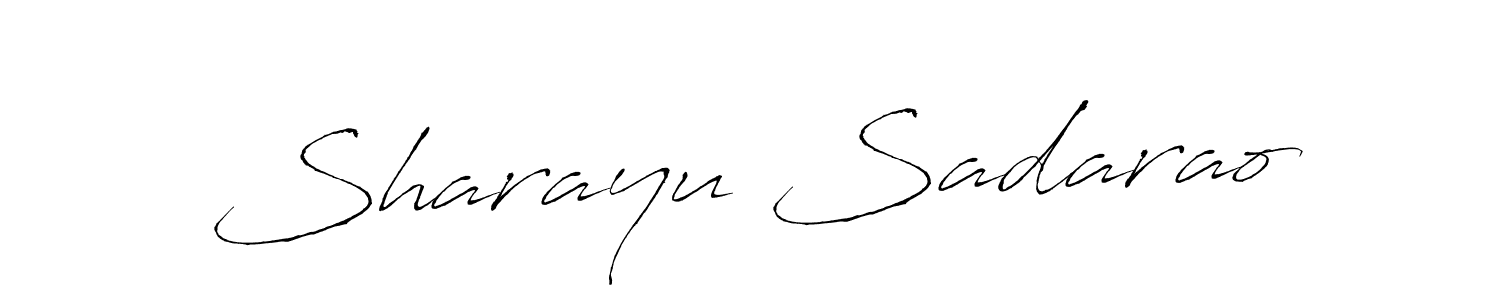 How to make Sharayu Sadarao name signature. Use Antro_Vectra style for creating short signs online. This is the latest handwritten sign. Sharayu Sadarao signature style 6 images and pictures png