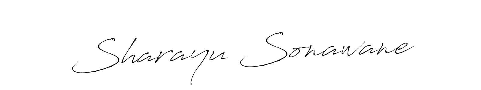 Antro_Vectra is a professional signature style that is perfect for those who want to add a touch of class to their signature. It is also a great choice for those who want to make their signature more unique. Get Sharayu Sonawane name to fancy signature for free. Sharayu Sonawane signature style 6 images and pictures png