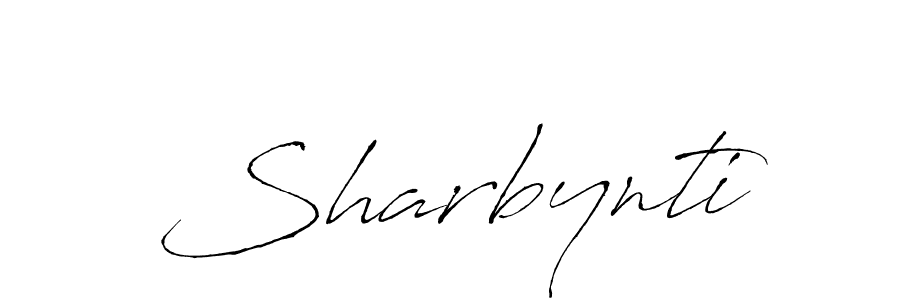 Sharbynti stylish signature style. Best Handwritten Sign (Antro_Vectra) for my name. Handwritten Signature Collection Ideas for my name Sharbynti. Sharbynti signature style 6 images and pictures png