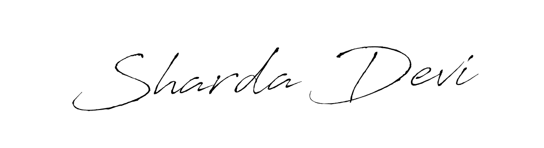 How to make Sharda Devi name signature. Use Antro_Vectra style for creating short signs online. This is the latest handwritten sign. Sharda Devi signature style 6 images and pictures png