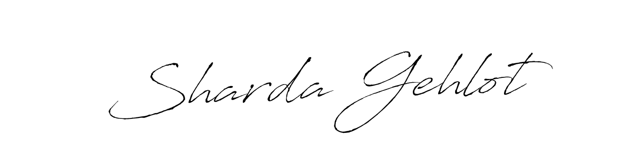 How to make Sharda Gehlot name signature. Use Antro_Vectra style for creating short signs online. This is the latest handwritten sign. Sharda Gehlot signature style 6 images and pictures png