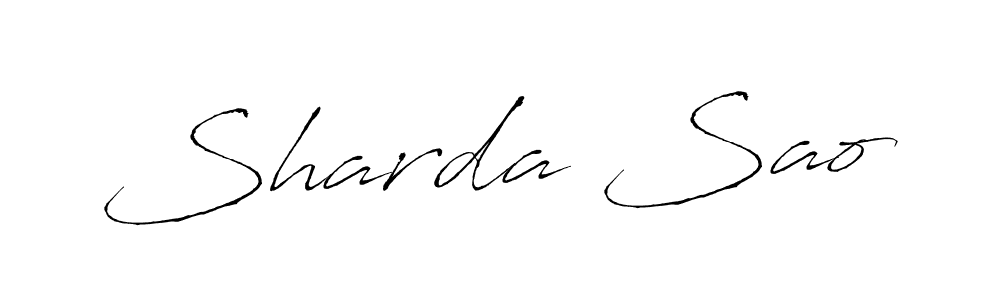 Design your own signature with our free online signature maker. With this signature software, you can create a handwritten (Antro_Vectra) signature for name Sharda Sao. Sharda Sao signature style 6 images and pictures png